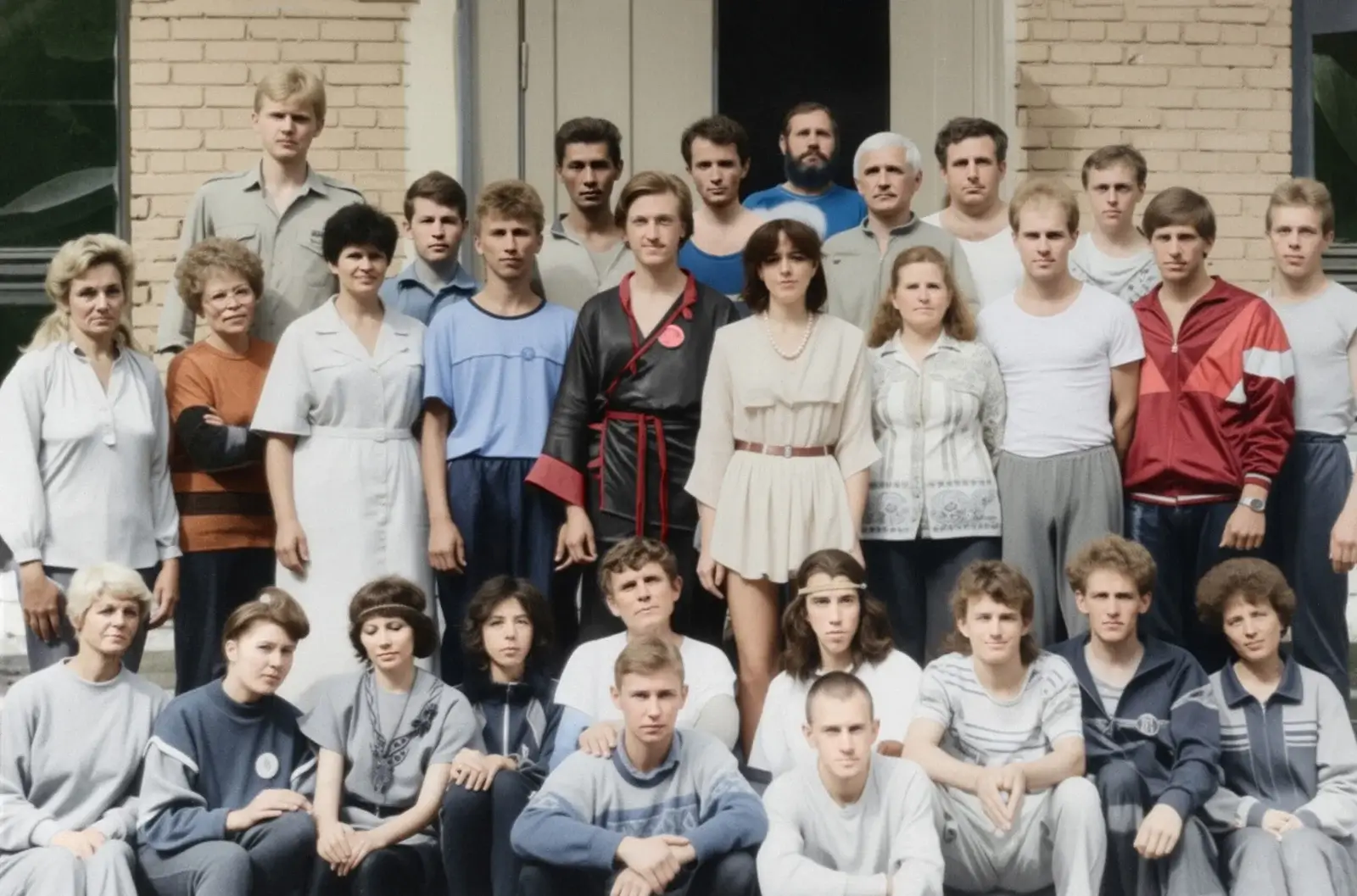 Константин Руднев с несколькими ранними последователями